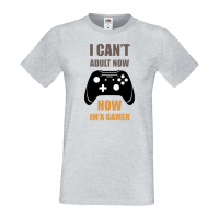 Мъжка тениска I Can't Adult Now, снимка 4 - Тениски - 36193257