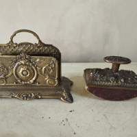 Барокова мастилница-комплект, снимка 9 - Антикварни и старинни предмети - 44717346