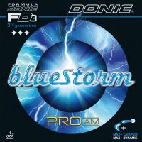 гума за тенис на маса Donic BlueStorm Pro AM нова черна ,червена мах дебелина скорост 11- контрол 6 