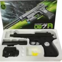 Еърсофт играчка пистолет с лазер и сачми - 007A AIRSOFT, снимка 1 - Други - 44212612