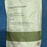WILD NUTRITION Веган хранителен протеин на прах Супер хранителна смес, снимка 8 - Хранителни добавки - 41971465