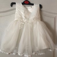 Бяла официална бебешка рокля / шаферска, снимка 1 - Бебешки рокли - 40827259