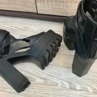 Секси черни обувки MDE на платформа с ток, снимка 7 - Други - 35752418