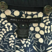 Marc Jacobs Яке за Дъжд Парка с Качулка Тъмно Синьо Размер М, снимка 6 - Якета - 36177145