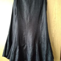 Черна пола от промазан плат, снимка 1 - Поли - 40480194