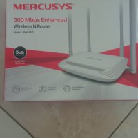 WiFi рутер Mercusys MW325R, 300Mbps, 4 порта, 10/100Mbps, 4 антени, снимка 1 - Рутери - 41978623