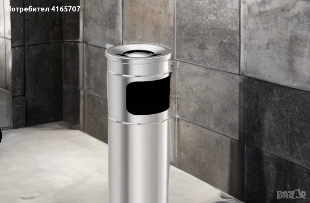 Пепелник колона Vinoks 763400, 22см./26см/28см., инокс, снимка 1