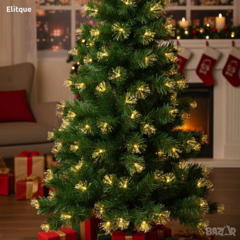 Коледна елха с вградени светлини - магията на Коледа - 150см, снимка 1