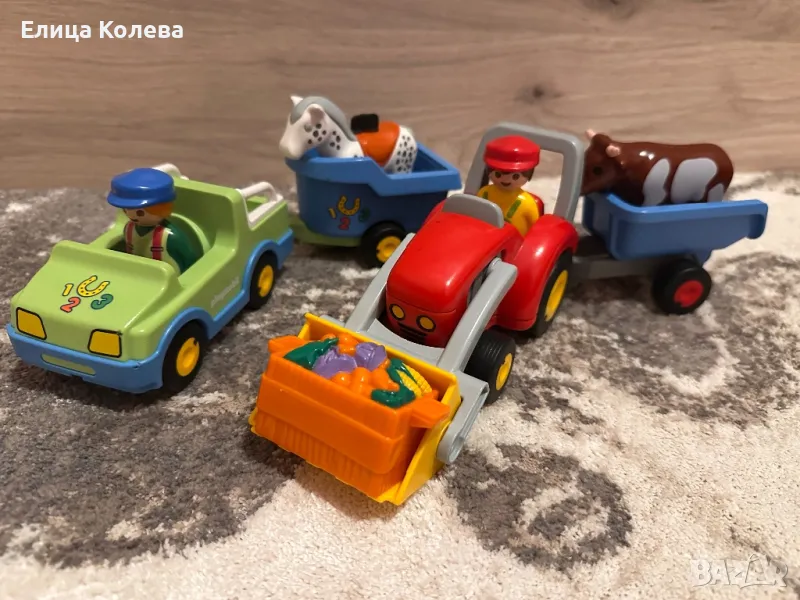 Playmobil играчки фермерски коли и животни, снимка 1