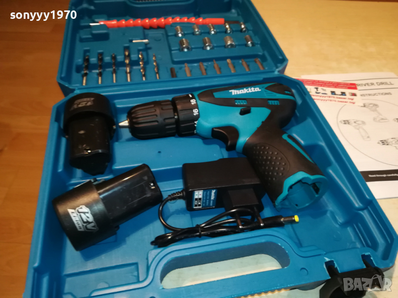 makita li-ion 12v+charger+2x battery 0104221647, снимка 1