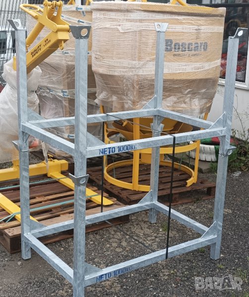 Рогатки / Кош / Метални палети  за телескопични подпори, поцинковани-нови, снимка 1