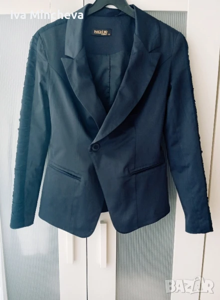 Дамско сако, р-р 38, синьо, снимка 1