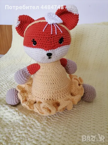 Плетена играчка на една кука лисица, снимка 1