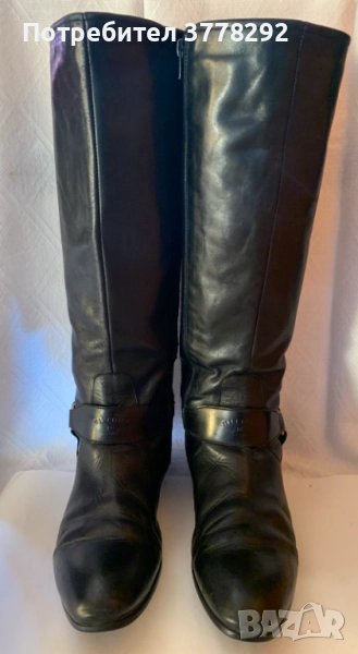 Обувки-Tommy Hilfiger - Ботуши дамски с цип, естествена кожа, № 41, стелка 26-26,5, 68 лв, снимка 1