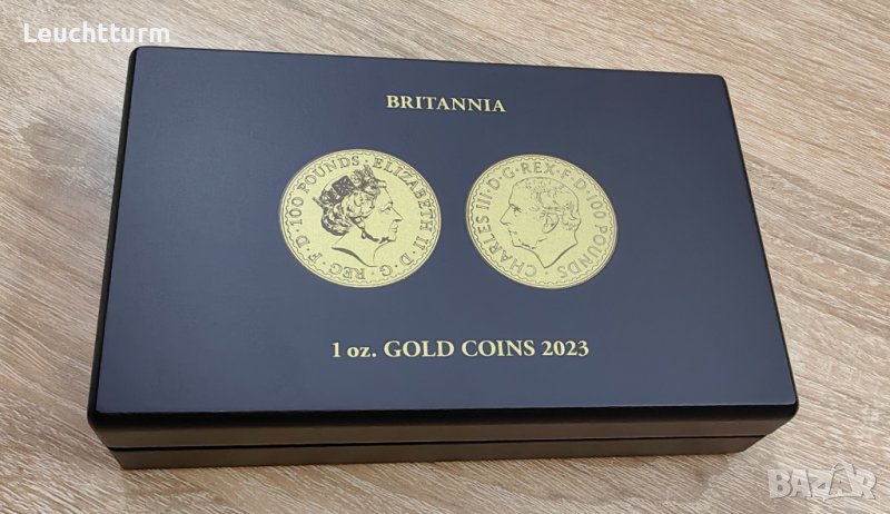 луксозна кутия за 2 броя златни монети 1 oz. BRITANNIA 2023 , снимка 1