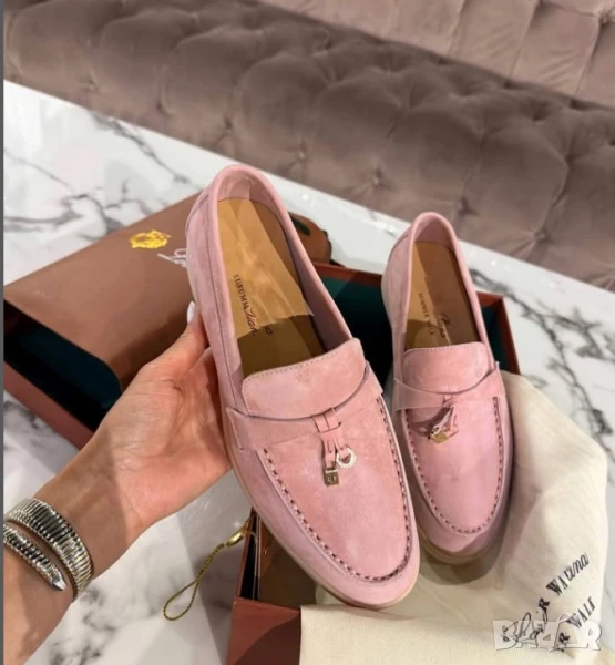 обувки от естествен велур loro piana, снимка 1