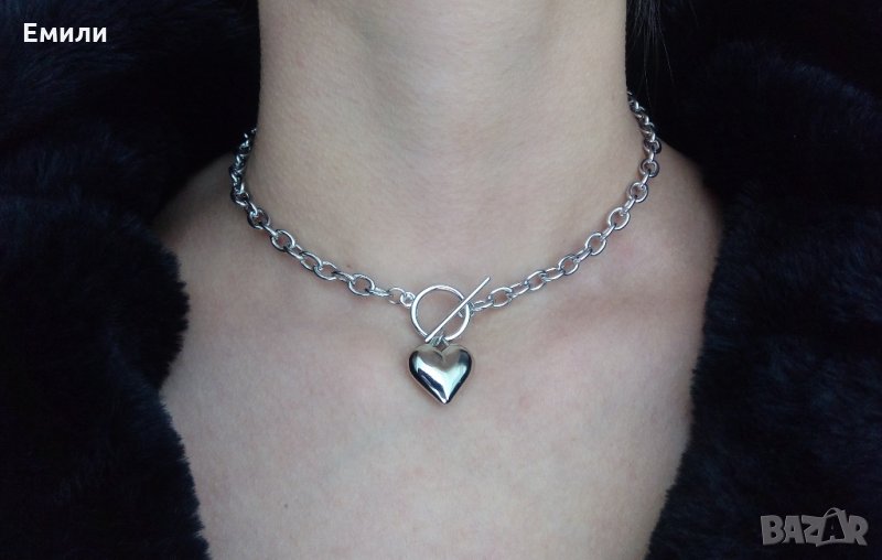 Колие с висулка сърце, снимка 1