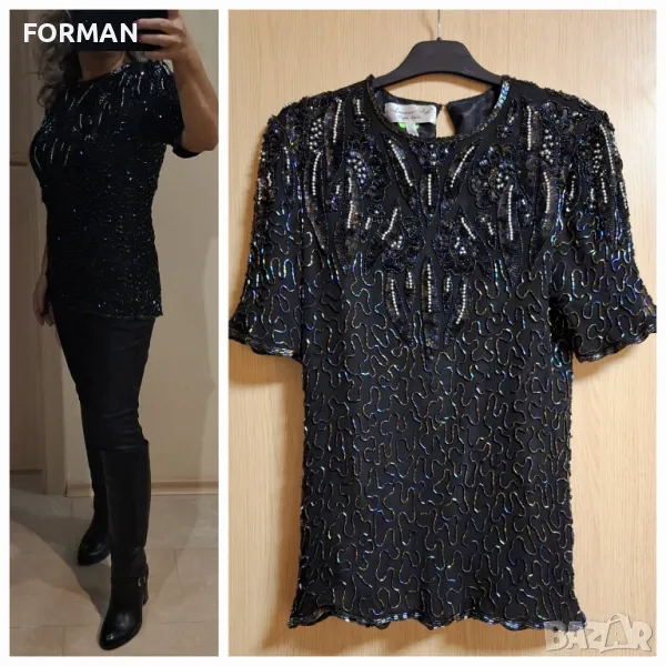 КРАСИВА блуза цялата в пайети хамелеон, снимка 1