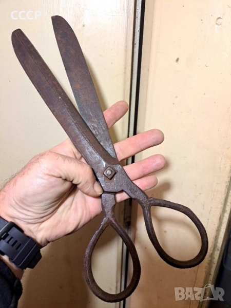 Стара кована ножица 1883 г, снимка 1