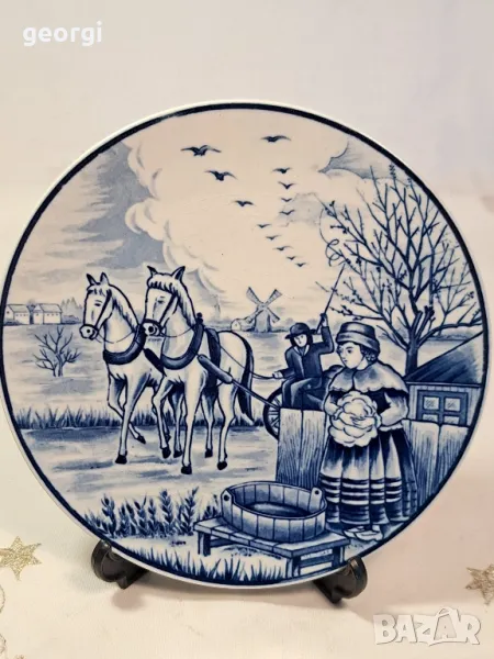 декоративна порцеланова чиния Royal Delft 7/5, снимка 1