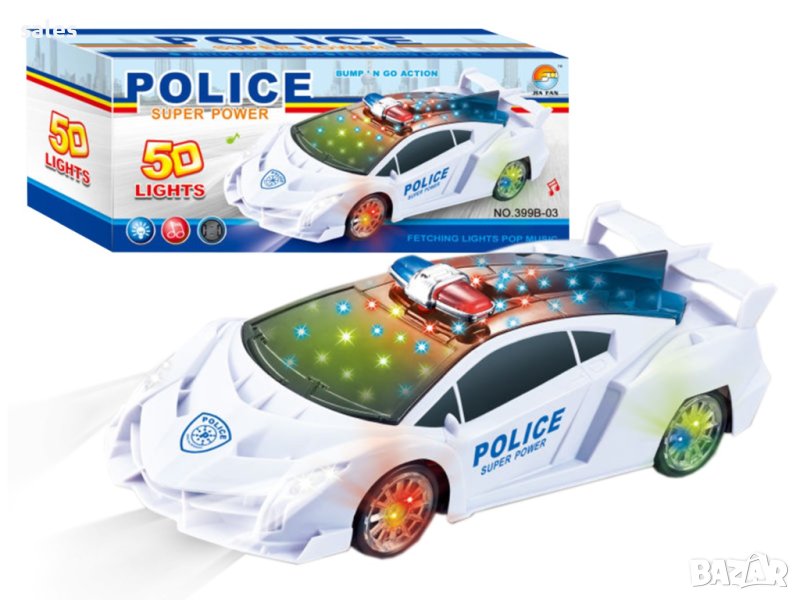Полицейска кола с 5D светлини , снимка 1