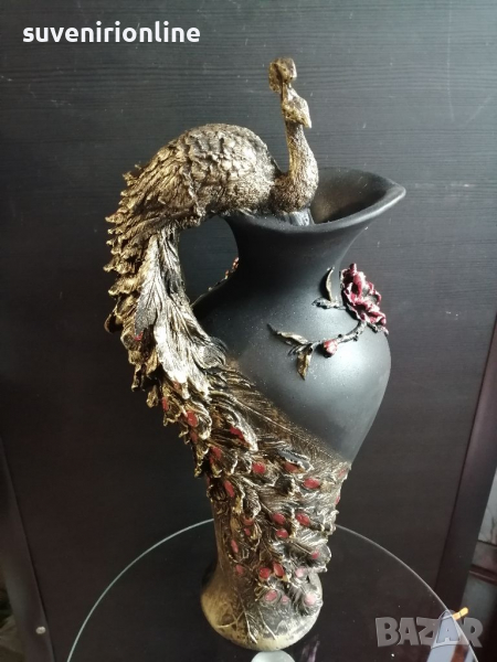 Декоративна ваза паун, снимка 1