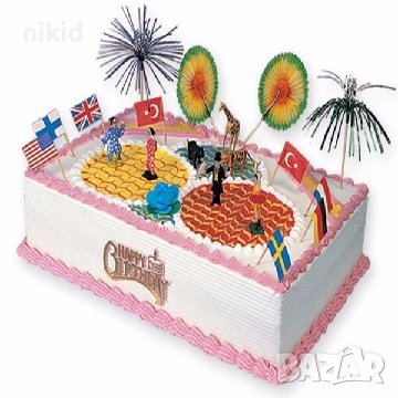 Цирк клоун палячо балерина животни пластмасови фигурки играчки топери играчки украса за торта парти , снимка 1