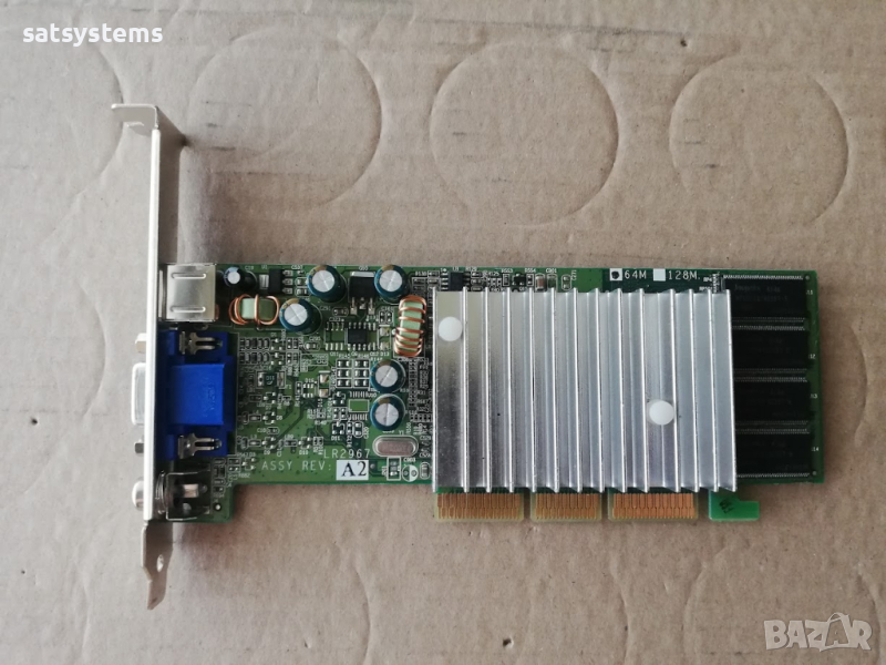 Видео карта NVidia GeForce MX4000 Leadtek WinFast A180BT 64MB DDR 64bit AGP, снимка 1