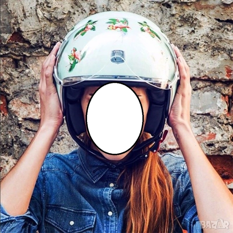 Нова каска за скутер, Exklusiv, за жена, момиче, снимка 1