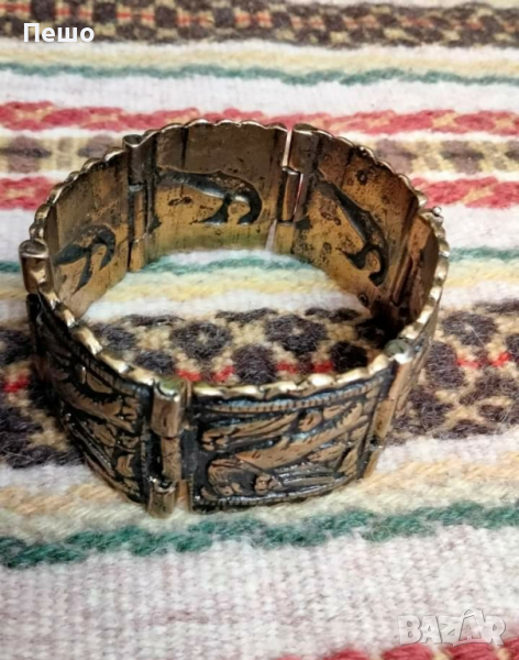 Стара месингова гривна , снимка 1