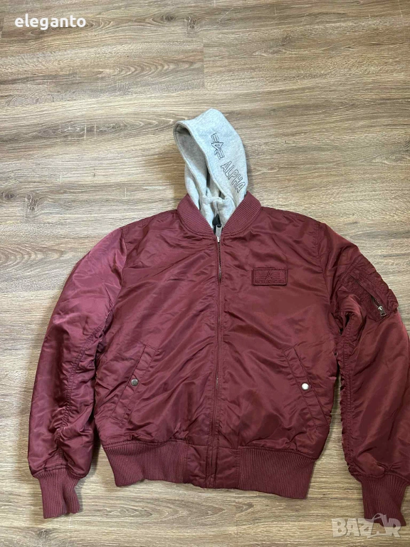 Мъжко яке бомбер Alpha Industries MA-1 D-Tec Hood Bomber Jacket , L размер , снимка 1