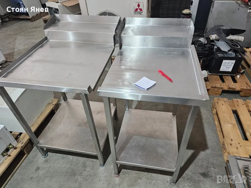 2 броя Неръждаема маса - 85x61x87cm , снимка 1