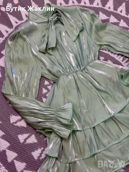 Дамска рокля с панделка, снимка 1