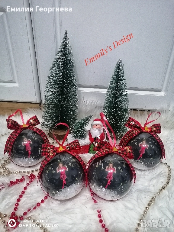 Коледни топки със снимки на най- ниски цени , снимка 1