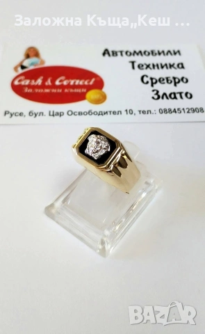 Златен мъжки пръстен 14К. НОВ. Тегло 4.80 гр.Размер 62.Цена 423 €.