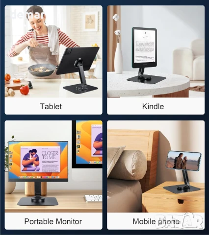 Магнитна стойка Golday за iPhone/iPad/монитор, до 18", регулируема, снимка 8 - Друга електроника - 51216301