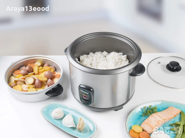 Bestron ARC180 Мултифункционален уред за готвене на пара от неръждаема стомана 1.8 литра 700 W, снимка 2 - Уреди за готвене на пара - 53800254