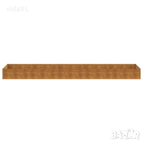 vidaXL Градинска повдигната леха 482x100x36 см кортенова стомана, снимка 4 - Саксии и кашпи - 56146192