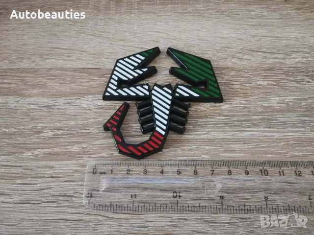 цветна метална емблема скорпион за Abarth , снимка 2 - Аксесоари и консумативи - 53677115