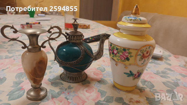 Антични ваза,чайник и амфора, снимка 2 - Антикварни и старинни предмети - 44606517