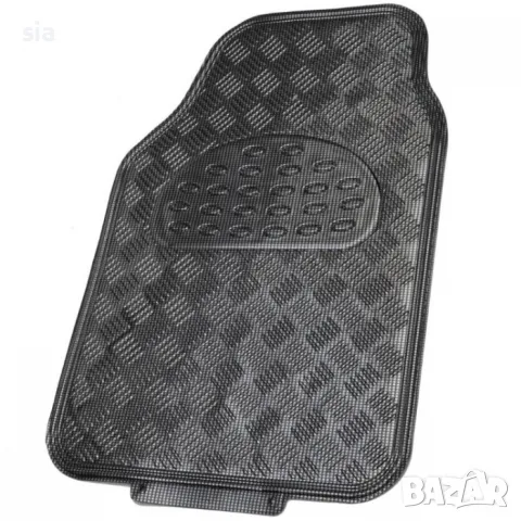 Универсални стелки за кола, гумени с алуминиев ефект, 4бр.,карбон, снимка 3 - Аксесоари и консумативи - 36108487