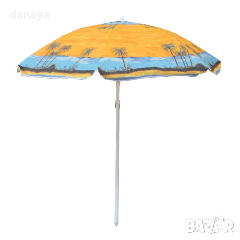 2277 Плажен чадър с чупещо рамо Палми, снимка 15 - Къмпинг мебели - 33597595
