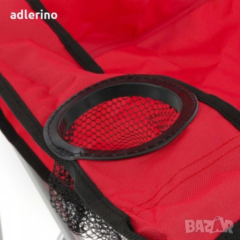 Къмпинг стол, сгъваем, рибарски стол, пикник стол, червен, снимка 4 - Къмпинг мебели - 34400283