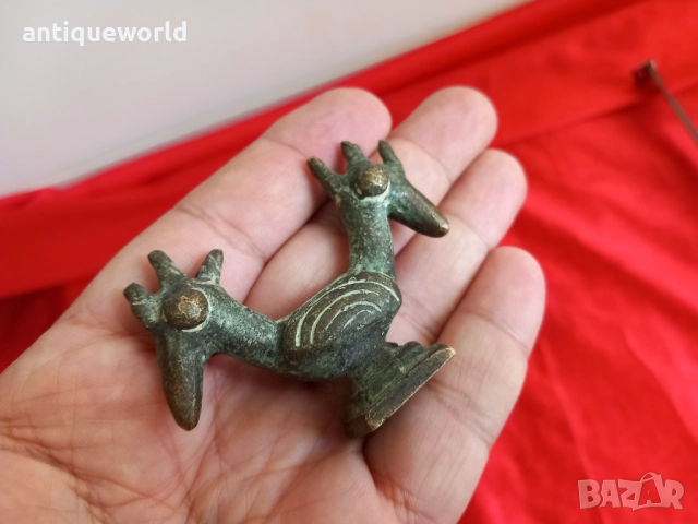 Римска Зооморфна Статуетка Двуглава Птица 2Век Реплика, снимка 5 - Антикварни и старинни предмети - 51917104
