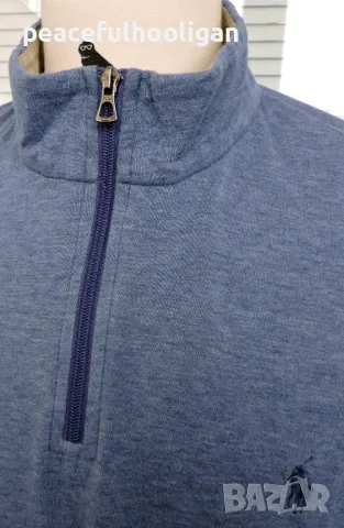 Polo Ralph Lauren Men`s Blue Melange Long Sleeve 1/4 Zip Sweatshirt Size XL/XXL, снимка 7 - Блузи - 49034290