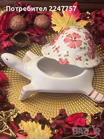 Костенурка бижутерийка порцелан, снимка 1