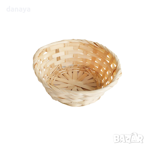 4550 Кръгъл плетен панер, 17см, снимка 5 - Прибори за хранене, готвене и сервиране - 44743320