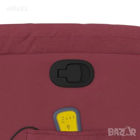 vidaXL Масажен наклоняем стол, виненочервен, текстил, снимка 10 - Дивани и мека мебел - 56147417