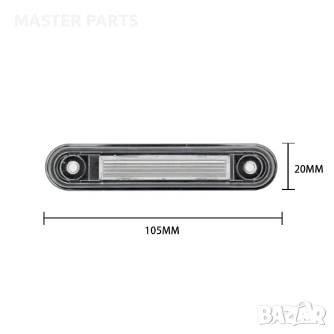  LED плафони заден номер Mercedes W124 W201 W202 Canbus Супер ярки !, снимка 3 - Части - 51323135
