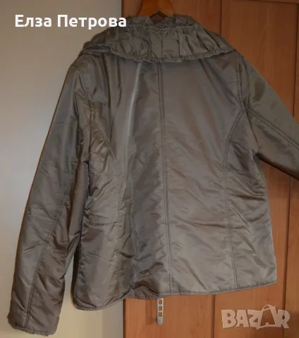 Дамско есенно /зимно шушляково яке цвят старо злато; 4XL÷5XL, снимка 2 - Якета - 43618144